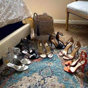 Bundle of Ankle Strap Heels Sandals